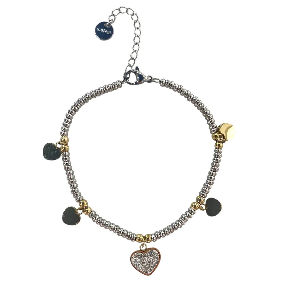 BRACCIALE CUORI DORATI