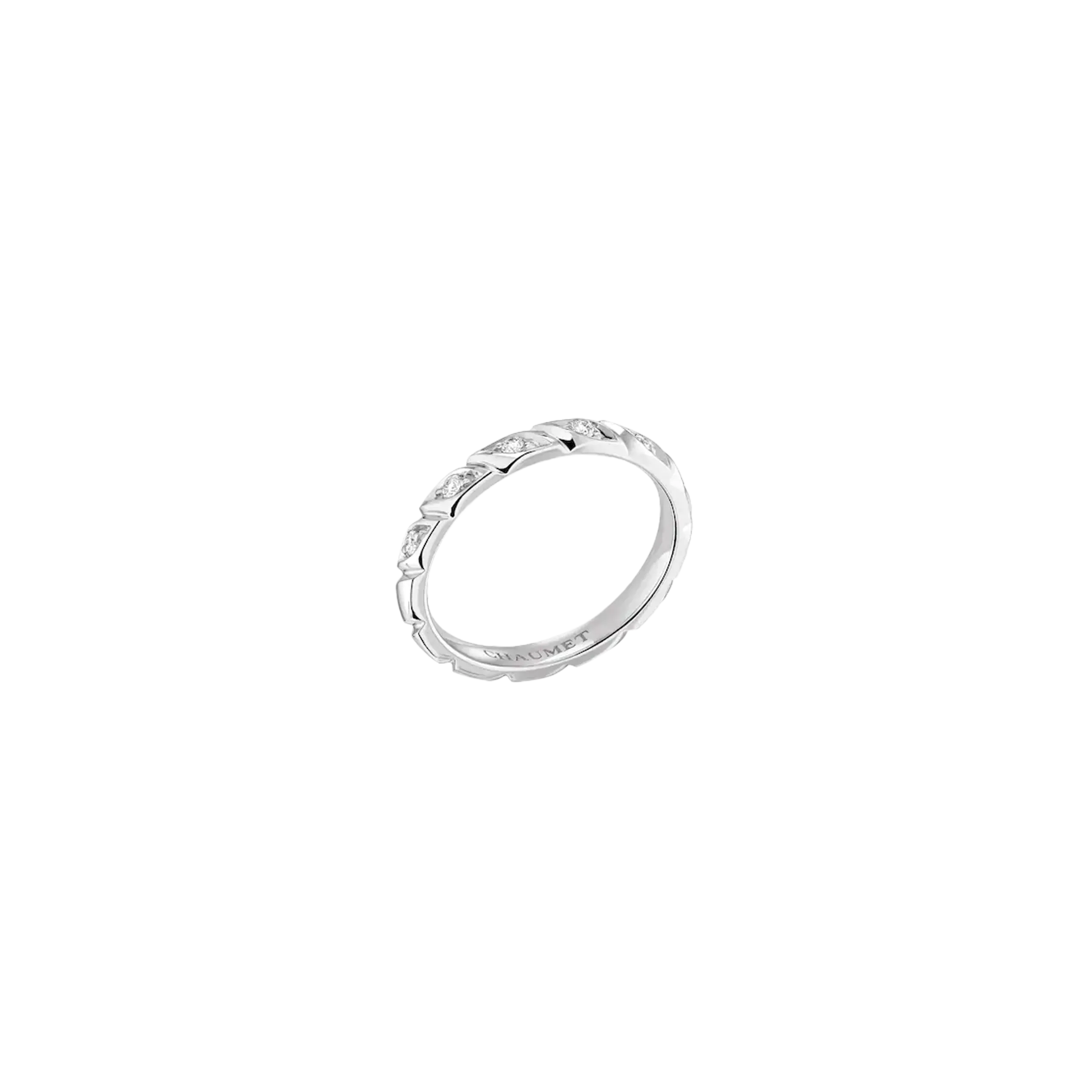 CHAUMET - FEDE NUZIALE TORSADE  DE CHAUMET IN PLATINO E DIAMANTI - 082724 - 082724