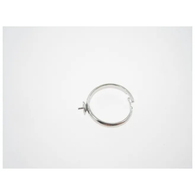1 BASE ANELLO IN AG 925 RODIATO  ITALY PERNO PER L'INCOLLO