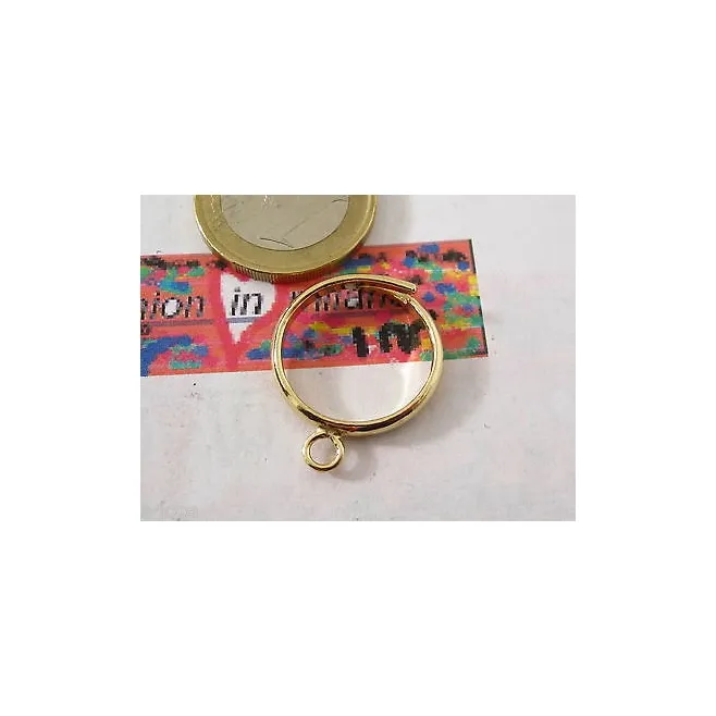 1 BASE ANELLO IN ARGENTO 925 PLACCATO ORO ITALY ANELLINO APERTO