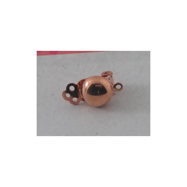 una clip no foro argento 925 placcato oro rosso