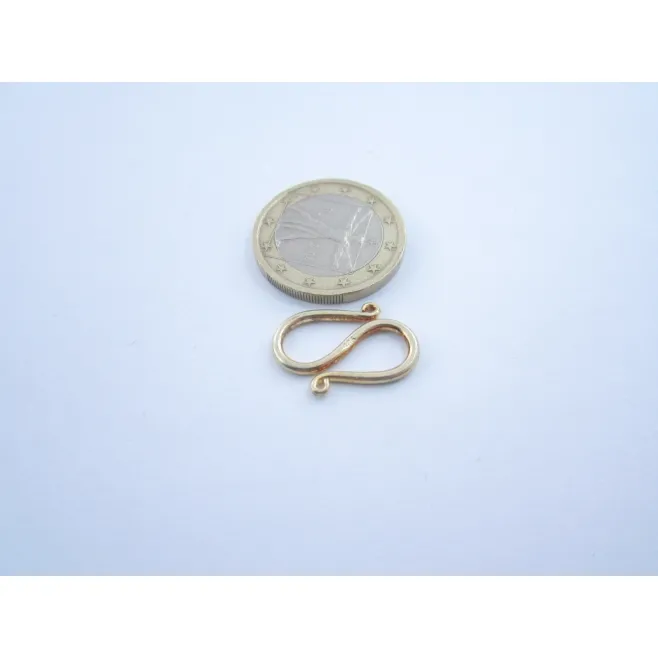 chiusura serpentina argento 925 placcato oro giallo 20x10 mm 1 pz