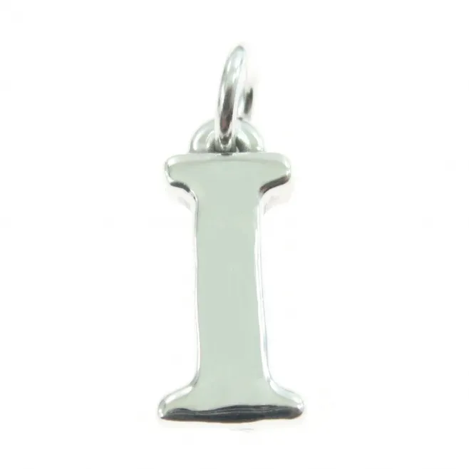iniziale lettera I grande argento 925 tamburato misura 22x0,9mm  1 pz