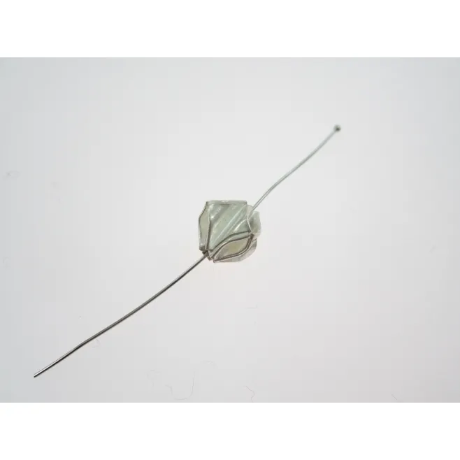 1 particolare componente in argento 925 satinato 11x10,5 mm