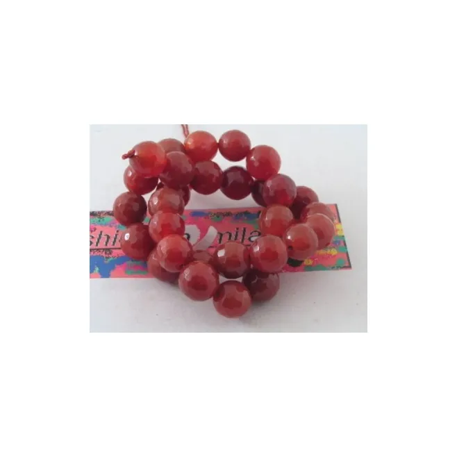 1 FILO DI CORNIOLE   SFACCETTATE DA 12 MM.