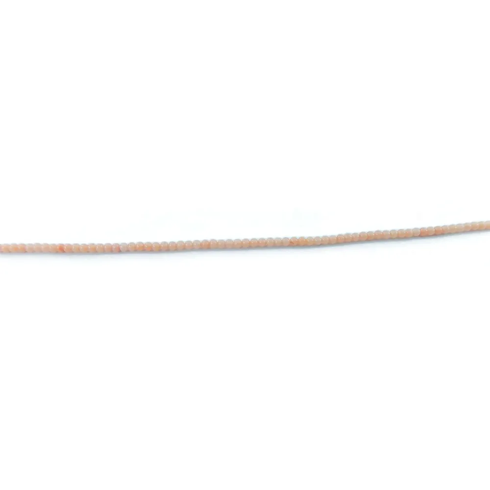 1 FILO DI CORALLO BAMBU' ROSA CHIARO CABOCHON DIAMETRO 2 MM