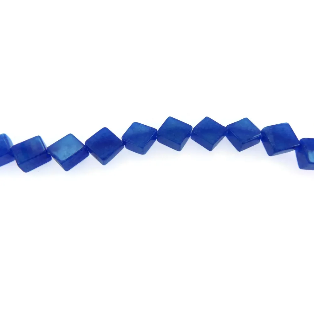 1 FILO DI ROMBI 11X11 MM. IN AGATA BLU