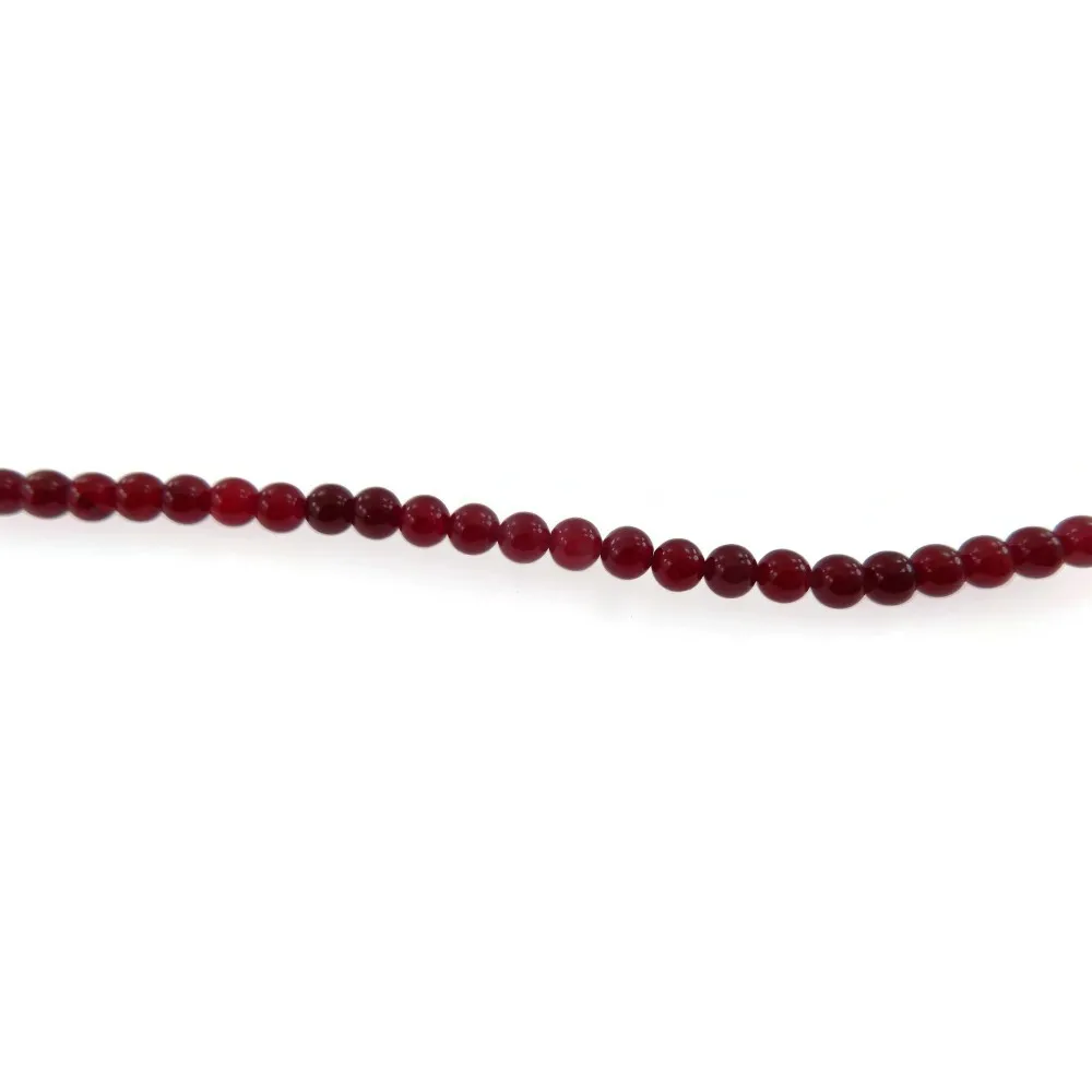 1 FILO DI GIADA RUBINO CABOCHON DIAMETRO 6 MM.