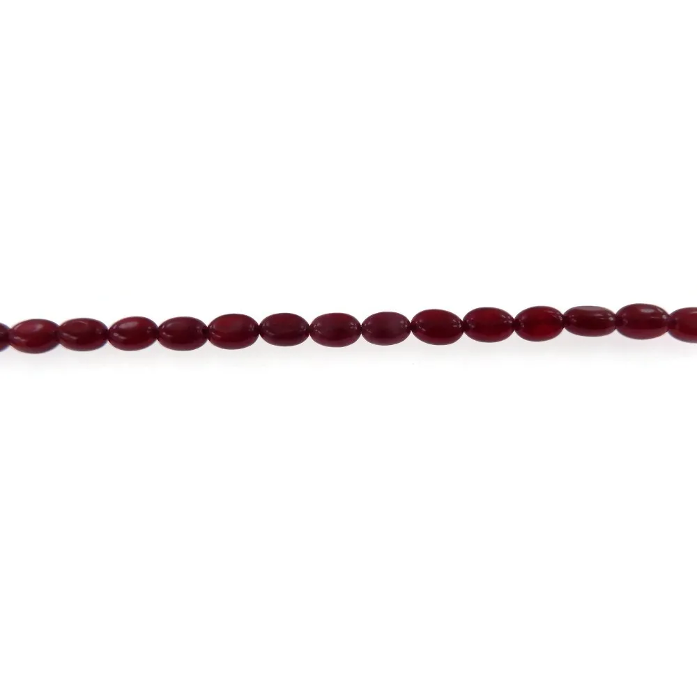 1 FILO DI GIADA RUBINO PICCOLI OVALI CABOCHON 10X6MM