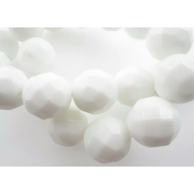 Filo agata bianca sfaccettata grossa di 18 mm  lungo 40 cm 1 filo