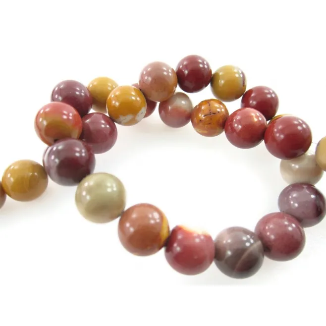 Mokaite filo di perle cabochon prima scelta di 10 mm lungo 39 cm 1 filo