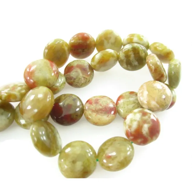 Filo diaspro joy tondine cabochon di 12 mm  lungo 39 cm 1 filo