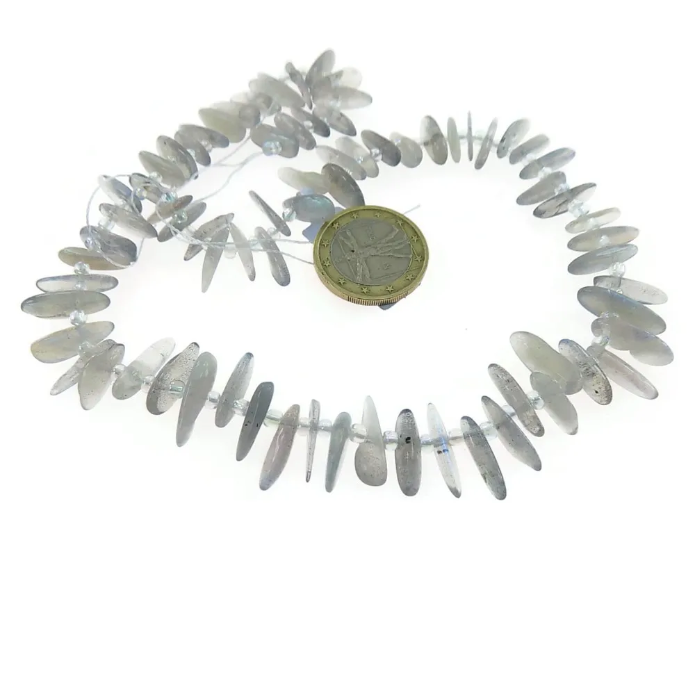 1 filo di labradorite naturale dentini burattati irregolari