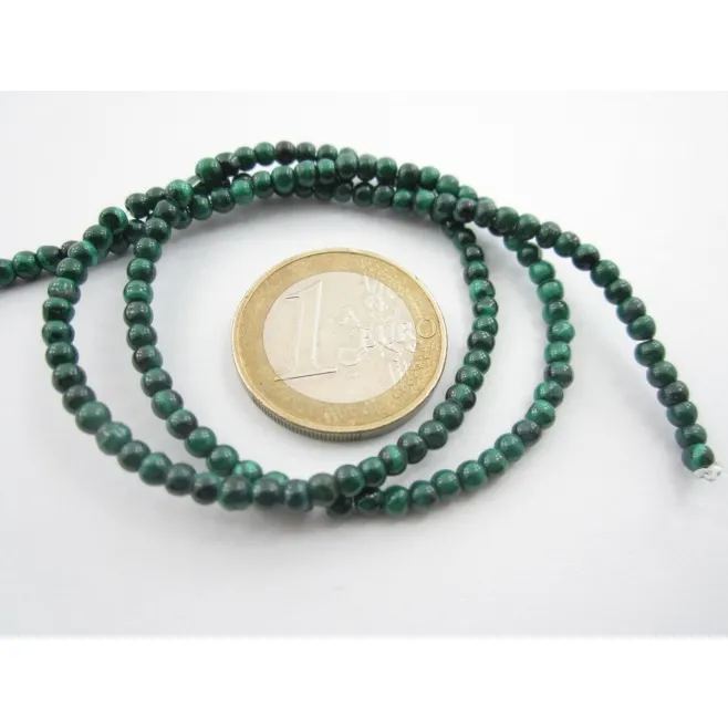 1 filo di malachite cabochon di 4 mm