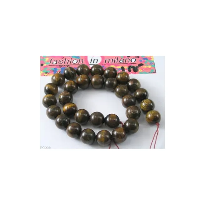 1 FILO DI PIETRE OCCHIO DI TIGRE CABOCHON SFERE 8 MM