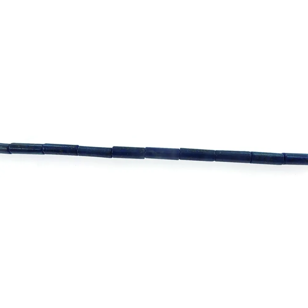 1 filo pietre di lapislazzuli naturale tubini 13x4 mm.