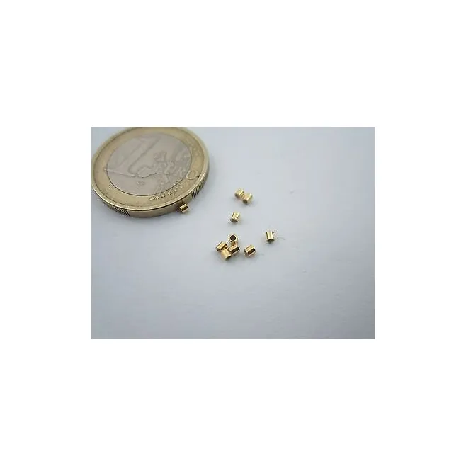 1 GRAMMO DI  SCHIACCINI SPECIALI TUBOLARI ARGENTO 925 PLACCATI ORO GIALLO ITALY