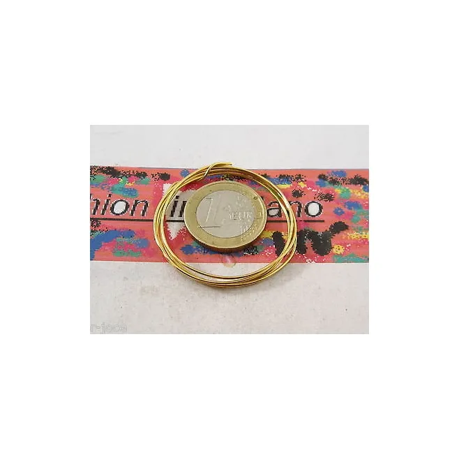 50 cm di filo in argento 925 placcato oro giallo di 0,9 mm made in italy