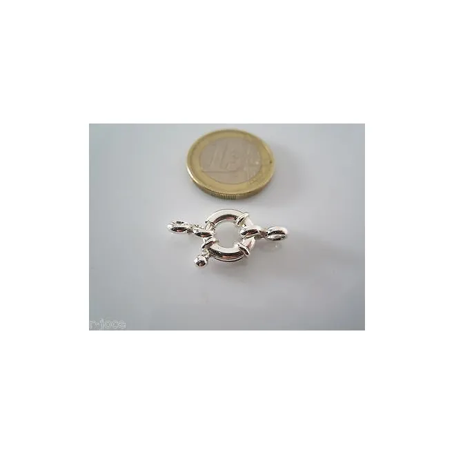 1 moschettone marinara in argento 925 del diametro di 12 mm made in italy