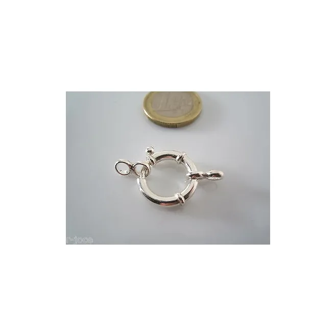 1 MOSCHETTONE MARINARA IN ARGENTO 925 STERLING DIAMETRO DI 18 MM MADE IN ITALY