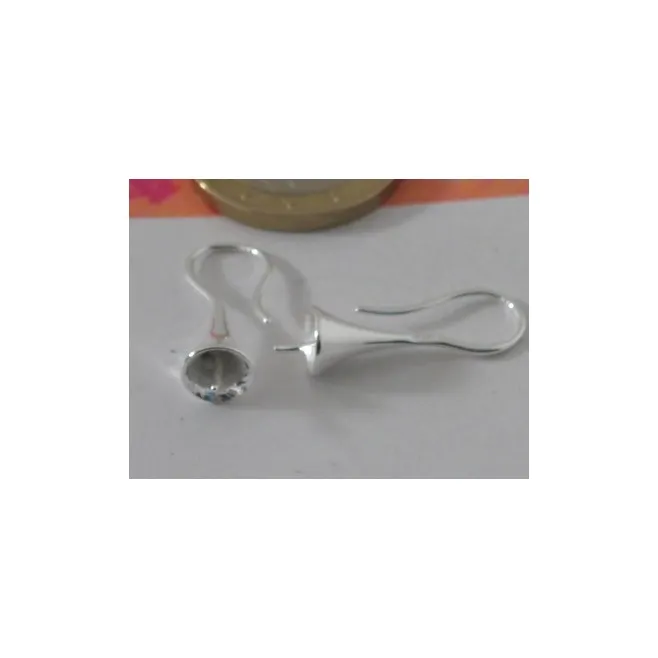 1 PAIO DI GANCI  PER ORECCHINI  DA INCOLLO ARGENTO 925  ITALY