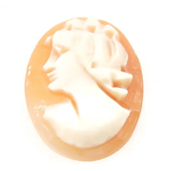 Cammeo in madreperla naturale lavorazione artigianale  16x12 mm - 1 pz G