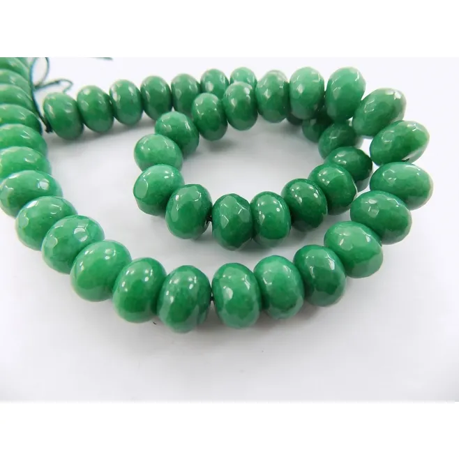 Radice di smeraldo taglio rondella sfaccettata di 10x7/8 mm lungo 38 cm 1 filo