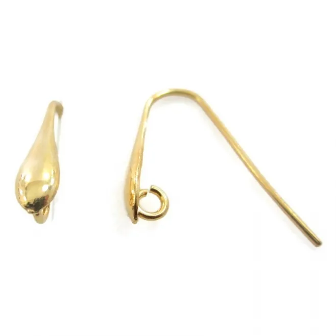 1 PAIO DI MONACHELLE  GOCCIA  GRANDE ARGENTO 925 PLACCATO ORO GIALLO