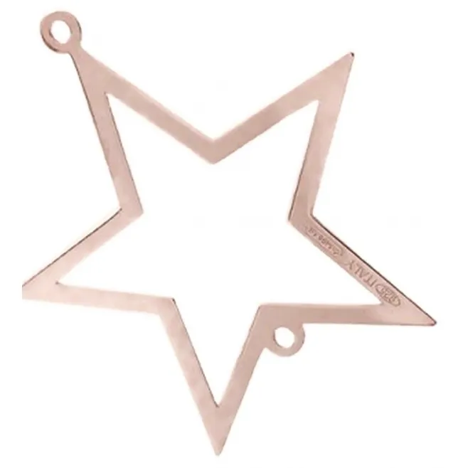 connettore stella di 30x27 mm argento 925 placcato oro rosè 1 pz