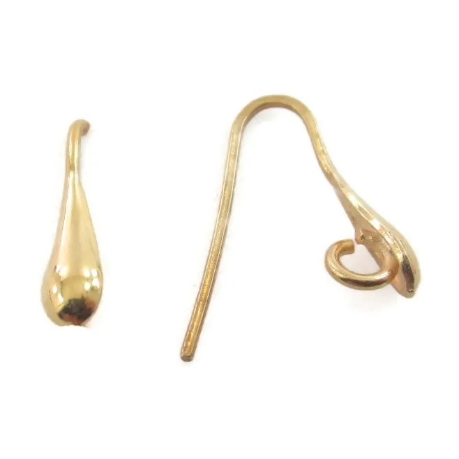 1 PAIO DI MONACHELLE  GOCCIA  PICCOLA ARGENTO 925 PLACCATE ORO GIALLO