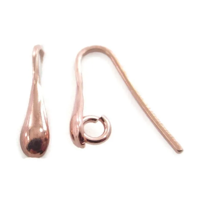 1 PAIO DI MONACHELLE  GOCCIA  PICCOLA ARGENTO 925 PLACCATO ORO ROSA