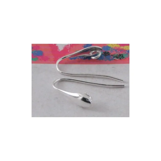 1 PAIO DI MONACHELLE  GOCCIA  GRANDE ARGENTO 925 RODIATE di 19x9 MM