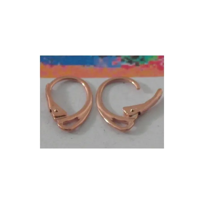 1 PAIO MONACHELLE CON CHIUSURA PER ORECCHINI IN ARGENTO 925 ITALY PKL ORO ROSSO