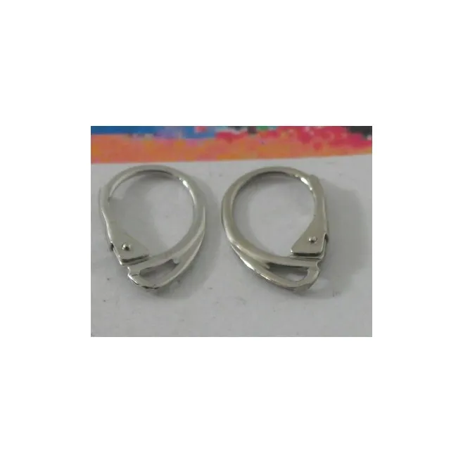 1 PAIO MONACHELLE CON CHIUSURA PER ORECCHINI IN ARGENTO 925 ITALY RODIATE