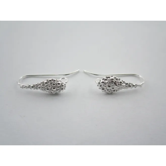 1 paio monachelle goccia puntinata  in argento 925