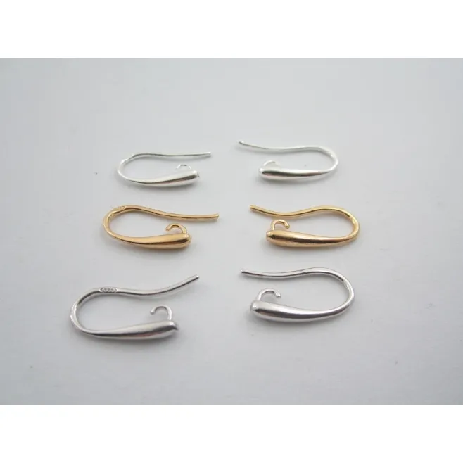 1 paio monachelle piccola lacrima in argento 925 rodiato made in italy 18x10 mm