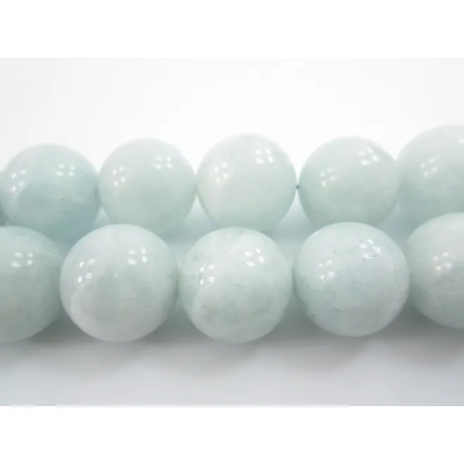 FILO DI PIETRA  DI ACQUAMARINA CABOCHON 14 MM