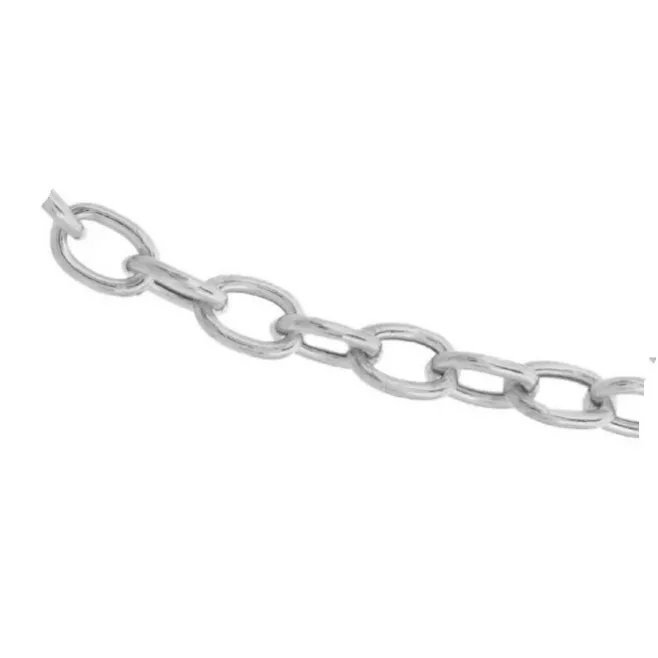 10 cm catena argento 925 rodiato ovali di 7x5 mm modello tiff@ny o navy