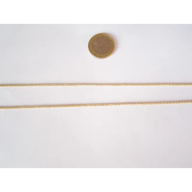 50 cm di catena rolò di 1,3 mm argento 925 dorato