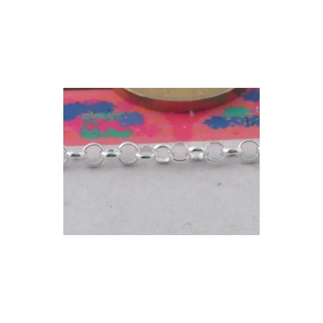 10 CM CATENA ROLO' IN ARGENTO925 3,2X1MM MADE IN ITALY