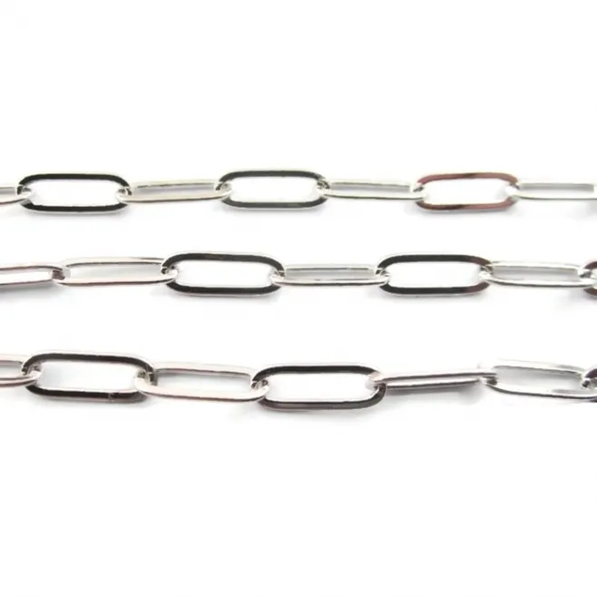 50 cm. catena graffetta in metallo freenickel brunito di 14x5 mm