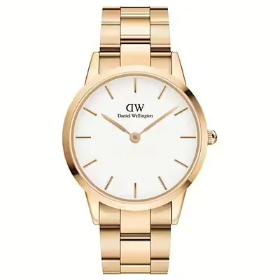 Orologio Uomo Daniel Wellington Iconic Link al Quarzo con Quadrante Bianco 40 mm