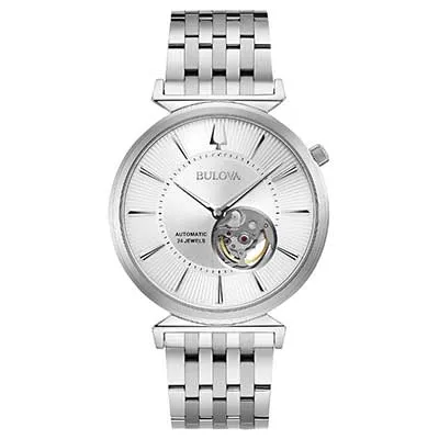 Orologio Uomo Bulova Regatta Automatico con Quadrante Silver 40 mm