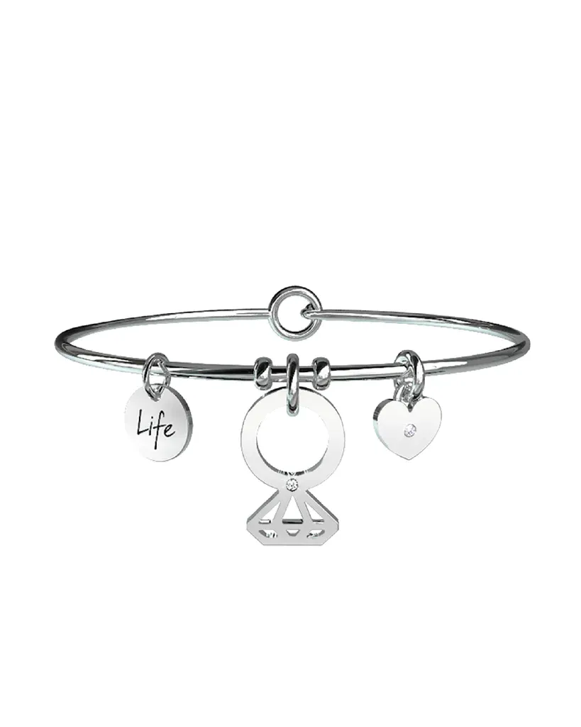 Bracciale Donna Kidult Love con Solitario E Cuore