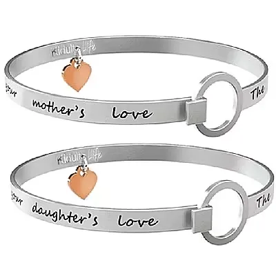 Set di Due Bracciale Kidult Family the Most Precious Jewel You'll Ever Have is Your Daughter Love