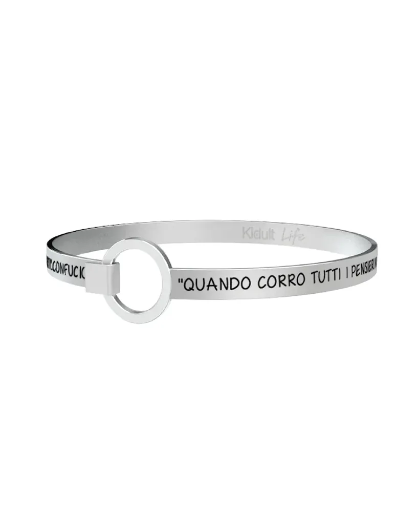 Bracciale Donna Kidult Free Time Quando Corro Tutti I Pensieri Volano via. Confucio