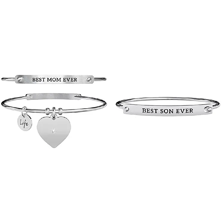 Bracciale Donna Kidult Family Best Mom Ever. Best Son Ever
