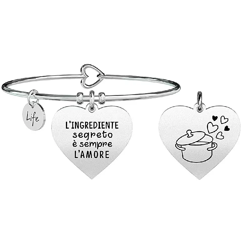 Bracciale Donna Kidult Free Time L'ingrediente Segreto E' Sempre L'amore