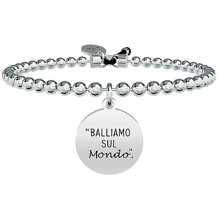 Bracciale Donna Kidult Free Time Sfere in Acciaio Balliamo sul Mondo. Ligabue