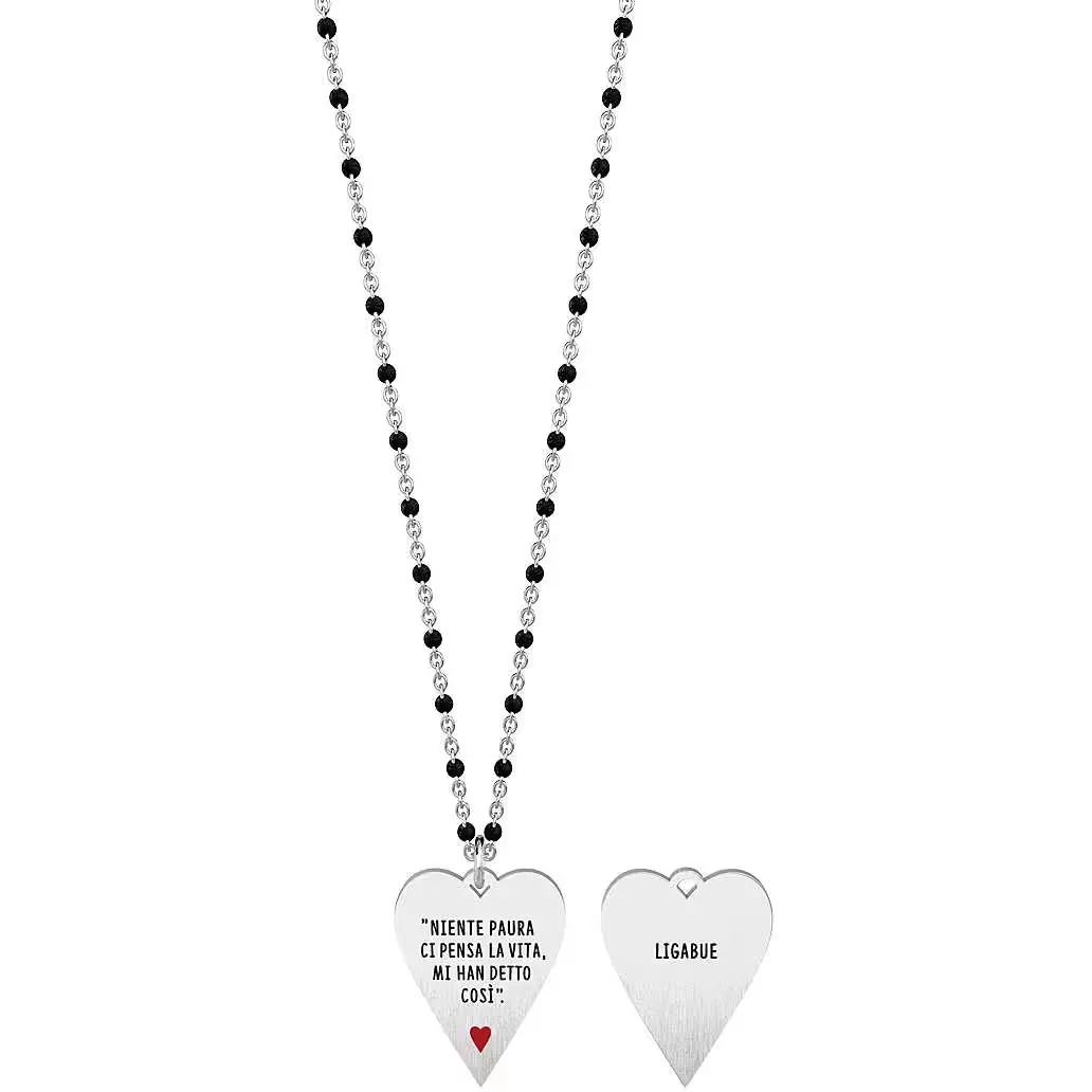 Collana Donna Kidult Philosophy Niente Paura Ci Pensa la Vita, Mi Han Detto Cosi'. Ligabue